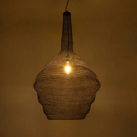 KENTUCKY 01884 Vintage Κρεμαστό Φωτιστικό Οροφής με Ντουί 1 x E27 AC 220-240V IP20 - Καφέ - Μ60 x Π60 x Υ90cm