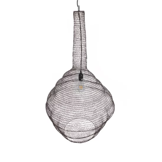 KENTUCKY 01884 Vintage Κρεμαστό Φωτιστικό Οροφής με Ντουί 1 x E27 AC 220-240V IP20 - Καφέ - Μ60 x Π60 x Υ90cm