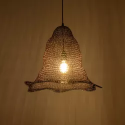 KENTUCKY 01890 Vintage Κρεμαστό Φωτιστικό Οροφής με Ντουί 1 x E27 AC 220-240V IP20 - Καφέ - Μ50 x Π50 x Υ48cm