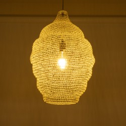 KENTUCKY 01898 Vintage Κρεμαστό Φωτιστικό Οροφής με Ντουί 1 x E27 AC 220-240V IP20 - Λευκό - Μ40 x Π40 x Y60cm