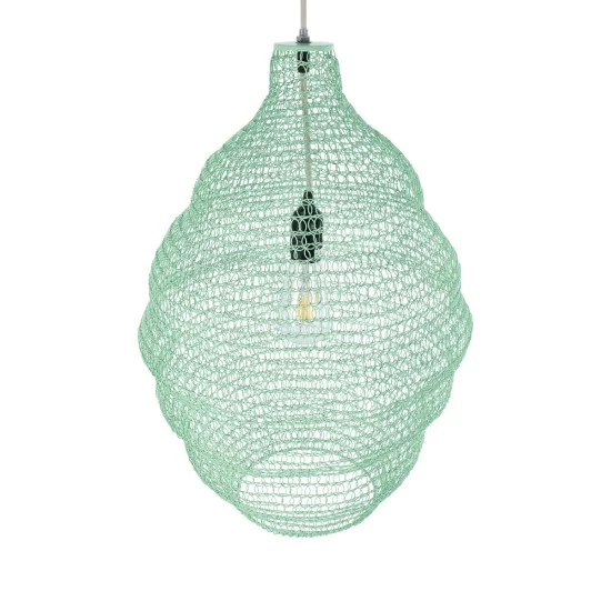 KENTUCKY 01900 Vintage Κρεμαστό Φωτιστικό Οροφής με Ντουί 1 x E27 AC 220-240V IP20 - Τιρκουάζ - Μ40 x Π40 x Y60cm