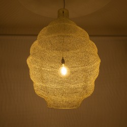 KENTUCKY 01901 Vintage Κρεμαστό Φωτιστικό Οροφής με Ντουί 1 x E27 AC 220-240V IP20 - Λευκό - Μ80 x Π80 x Y110cm