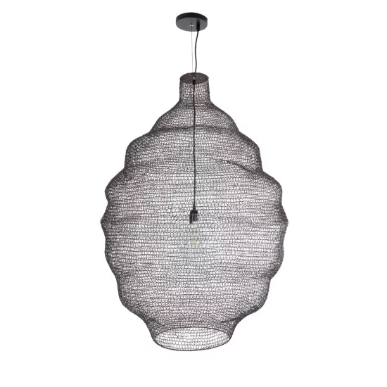 KENTUCKY 01902 Vintage Κρεμαστό Φωτιστικό Οροφής με Ντουί 1 x E27 AC 220-240V IP20 - Καφέ - Μ80 x Π80 x Y110cm