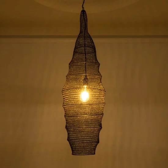 KENTUCKY 01908 Vintage Κρεμαστό Φωτιστικό Οροφής με Ντουί 1 x E27 AC 220-240V IP20 - Καφέ - Μ30 x Π30 x Y105cm