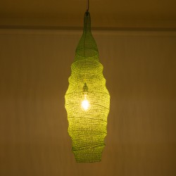 KENTUCKY 01909 Vintage Κρεμαστό Φωτιστικό Οροφής με Ντουί 1 x E27 AC 220-240V IP20 - Τιρκουάζ - Μ30 x Π30 x Y105cm