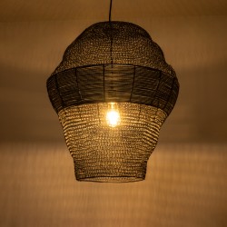 KENTUCKY 01912 Vintage Κρεμαστό Φωτιστικό Οροφής με Ντουί 1 x E27 AC 220-240V IP20 - Μαύρο - Μ60 x Π60 x Υ70cm