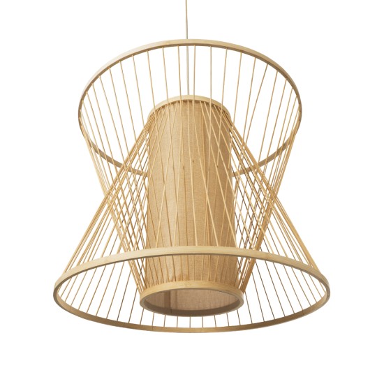 HIBISCUS 01925 Boho Κρεμαστό Φωτιστικό Οροφής με Ντουί 1 x E27 AC 220-240V IP20 - Μπεζ - Μ60 x Π60 x Υ50cm