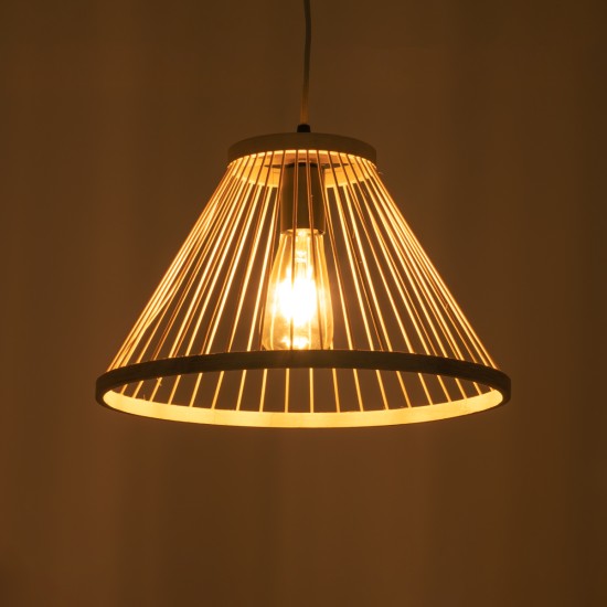 TYGEE 01930 Boho Κρεμαστό Φωτιστικό Οροφής με Ντουί 1 x E27 AC 220-240V IP20 - Μπεζ - Μ35 x Π35 x Υ22cm