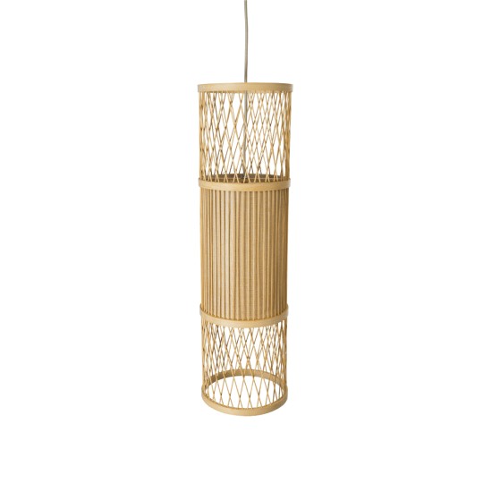 HIBISCUS 01933 Boho Κρεμαστό Φωτιστικό Οροφής με Ντουί 1 x E27 AC 220-240V IP20 - Μπεζ - Μ20 x Π20 x Υ70cm