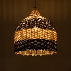 BARBADOS 01944 Boho Κρεμαστό Φωτιστικό Οροφής με Ντουί 1 x E27 AC 220-240V IP20 - Μπεζ & Λαδί - Μ40 x Π40 x Υ45cm