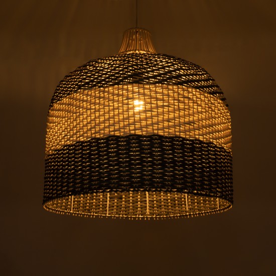 BARBADOS 01945 Boho Κρεμαστό Φωτιστικό Οροφής με Ντουί 1 x E27 AC 220-240V IP20 - Μπεζ & Λαδί - Μ60 x Π60 x Υ60cm