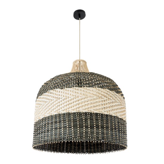 BARBADOS 01945 Boho Κρεμαστό Φωτιστικό Οροφής με Ντουί 1 x E27 AC 220-240V IP20 - Μπεζ & Λαδί - Μ60 x Π60 x Υ60cm