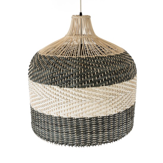 BARBADOS 01945 Boho Κρεμαστό Φωτιστικό Οροφής με Ντουί 1 x E27 AC 220-240V IP20 - Μπεζ & Λαδί - Μ60 x Π60 x Υ60cm