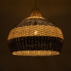 BARBADOS 01947 Boho Κρεμαστό Φωτιστικό Οροφής με Ντουί 1 x E27 AC 220-240V IP20 - Μπεζ & Λαδί - Μ60 x Π60 x Υ60cm