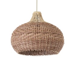 PANAMA 01952 Boho Κρεμαστό Φωτιστικό Οροφής με Ντουί 1 x E27 AC 220-240V IP20 - Μπεζ & Καφέ - Μ40 x Π40 x Υ34cm