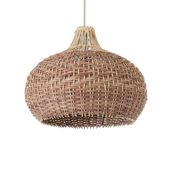 PANAMA 01952 Boho Κρεμαστό Φωτιστικό Οροφής με Ντουί 1 x E27 AC 220-240V IP20 - Μπεζ & Καφέ - Μ40 x Π40 x Υ34cm