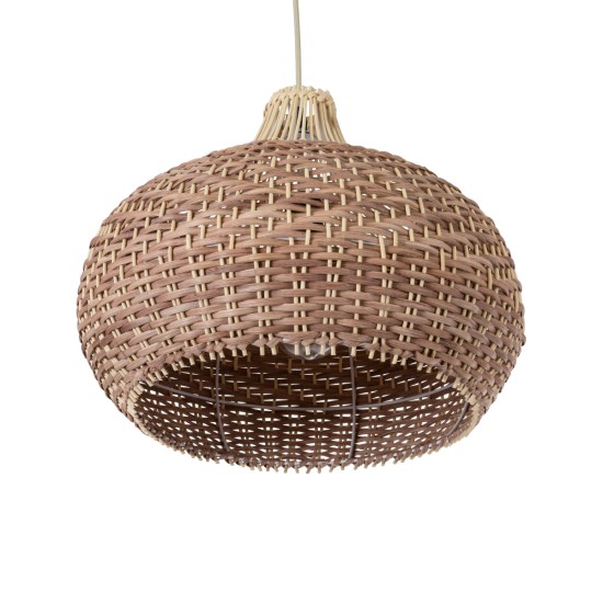 PANAMA 01952 Boho Κρεμαστό Φωτιστικό Οροφής με Ντουί 1 x E27 AC 220-240V IP20 - Μπεζ & Καφέ - Μ40 x Π40 x Υ34cm