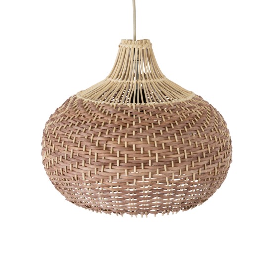 PANAMA 01952 Boho Κρεμαστό Φωτιστικό Οροφής με Ντουί 1 x E27 AC 220-240V IP20 - Μπεζ & Καφέ - Μ40 x Π40 x Υ34cm