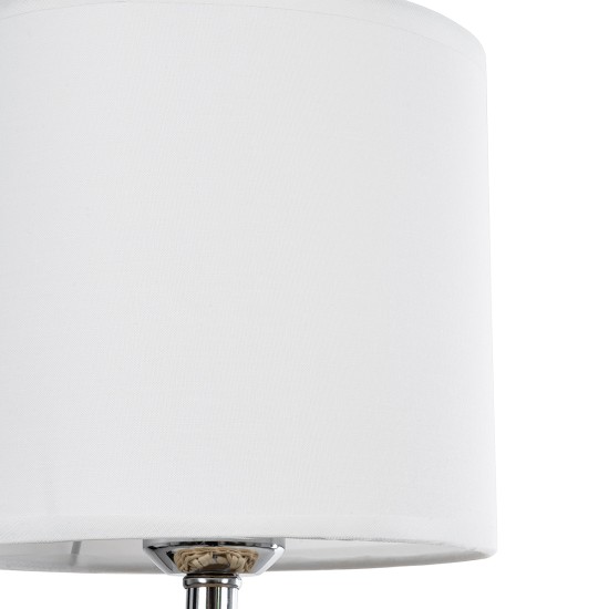 HASUMI 01958 Boho Επιτραπέζιο Φωτιστικό Πορτατίφ με Ντουί 1 x E27 AC 220-240V IP20 - Μπεζ & Λευκό - Μ18 x Π18 x Υ36cm