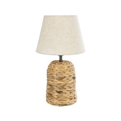 HOLOKAI 01960 Boho Επιτραπέζιο Φωτιστικό Πορτατίφ με Ντουί 1 x E27 AC 220-240V IP20 - Μπεζ & Λευκό - Μ23 x Π23 x Υ40cm