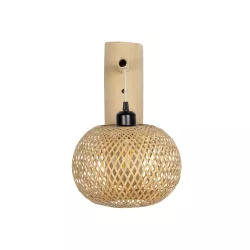  SELVA 01963 Boho Φωτιστικό Τοίχου - Απλίκα με Ντουί 1 x E27 AC 220-240V IP20 - Μπεζ - Μ23 x Π23 x Υ37cm