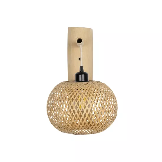  SELVA 01963 Boho Φωτιστικό Τοίχου - Απλίκα με Ντουί 1 x E27 AC 220-240V IP20 - Μπεζ - Μ23 x Π23 x Υ37cm