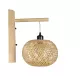  SELVA 01963 Boho Φωτιστικό Τοίχου - Απλίκα με Ντουί 1 x E27 AC 220-240V IP20 - Μπεζ - Μ23 x Π23 x Υ37cm