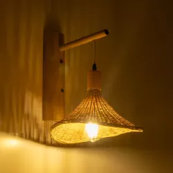  KALIA 01964 Boho Φωτιστικό Τοίχου - Απλίκα με Ντουί 1 x E27 AC 220-240V IP20 - Μπεζ - Μ33 x Π36 x Υ42cm
