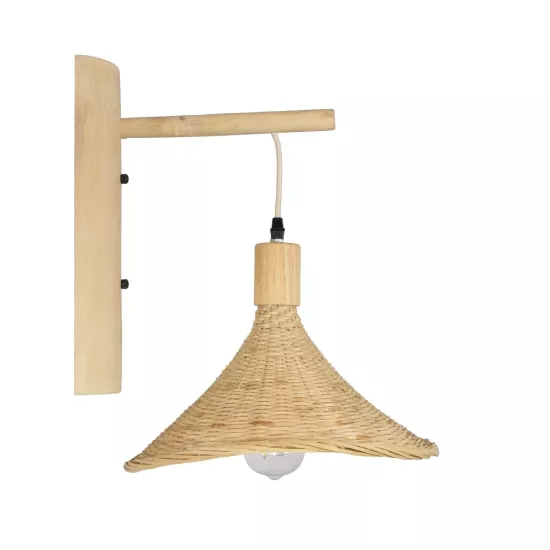  KALIA 01964 Boho Φωτιστικό Τοίχου - Απλίκα με Ντουί 1 x E27 AC 220-240V IP20 - Μπεζ - Μ33 x Π36 x Υ42cm