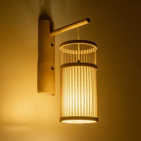  TULUM 01972 Boho Φωτιστικό Τοίχου - Απλίκα με Ντουί 1 x E27 AC 220-240V IP20 - Μπεζ - Μ16 x Π28 x Υ50cm