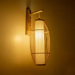  TULUM 01973 Boho Φωτιστικό Τοίχου - Απλίκα με Ντουί 1 x E27 AC 220-240V IP20 - Μπεζ - Μ25 x Π33 x Υ73cm