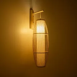  TULUM 01974 Boho Φωτιστικό Τοίχου - Απλίκα με Ντουί 1 x E27 AC 220-240V IP20 - Μπεζ - Μ28 x Π34 x Υ102cm