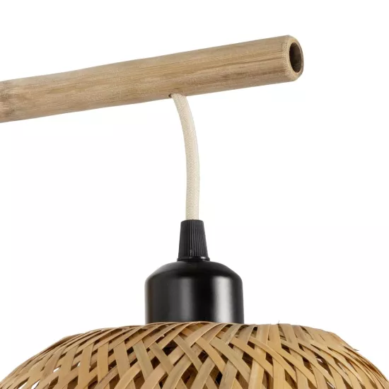  SELVA 01977 Boho Φωτιστικό Τοίχου - Απλίκα με Ντουί 1 x E27 AC 220-240V IP20 - Μπεζ - Μ24 x Π32 x Υ56cm