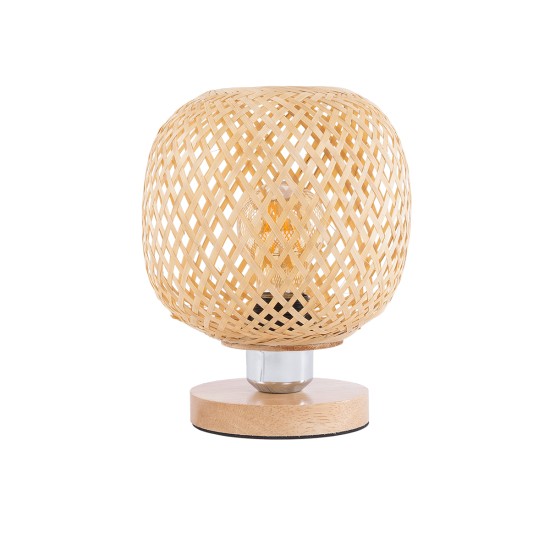 KERRY 01981 Boho Επιτραπέζιο Φωτιστικό Πορτατίφ με Ντουί 1 x E27 AC 220-240V IP20 - Μπεζ - Μ18 x Π18 x Υ25cm