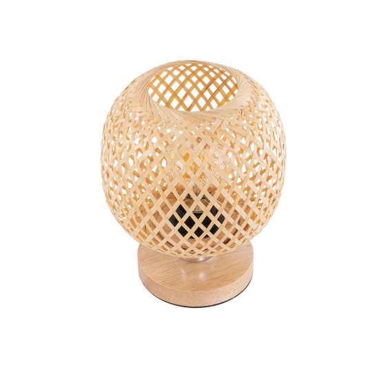 KERRY 01981 Boho Επιτραπέζιο Φωτιστικό Πορτατίφ με Ντουί 1 x E27 AC 220-240V IP20 - Μπεζ - Μ18 x Π18 x Υ25cm