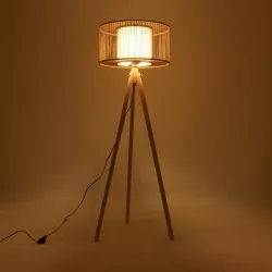 POPPY 01988 Boho Επιδαπέδιο Φωτιστικό με Ντουί 1 x E27 AC 220-240V IP20 - Μπεζ - Μ58 x Π58 x Υ145cm