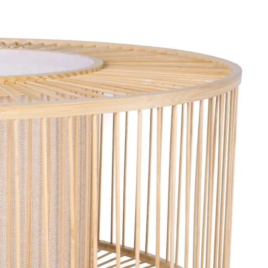 POPPY 01988 Boho Επιδαπέδιο Φωτιστικό με Ντουί 1 x E27 AC 220-240V IP20 - Μπεζ - Μ58 x Π58 x Υ145cm