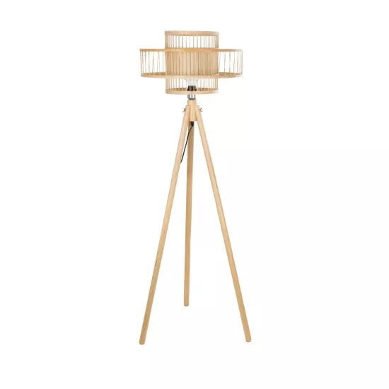 POPPY 01989 Boho Επιδαπέδιο Φωτιστικό με Ντουί 1 x E27 AC 220-240V IP20 - Μπεζ - Μ58 x Π58 x Υ149cm