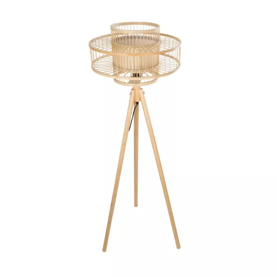 POPPY 01989 Boho Επιδαπέδιο Φωτιστικό με Ντουί 1 x E27 AC 220-240V IP20 - Μπεζ - Μ58 x Π58 x Υ149cm