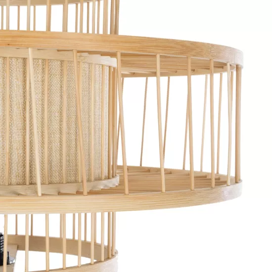 POPPY 01989 Boho Επιδαπέδιο Φωτιστικό με Ντουί 1 x E27 AC 220-240V IP20 - Μπεζ - Μ58 x Π58 x Υ149cm