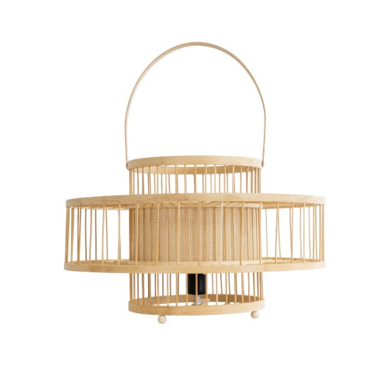 SORENIA 02003 Boho Επιδαπέδιο Φωτιστικό με Ντουί 1 x E27 AC 220-240V IP20 - Μπεζ - Μ48 x Π48 x Υ27cm