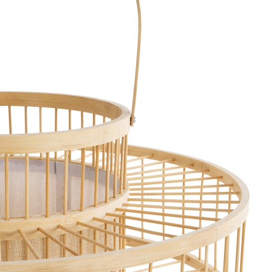 SORENIA 02003 Boho Επιδαπέδιο Φωτιστικό με Ντουί 1 x E27 AC 220-240V IP20 - Μπεζ - Μ48 x Π48 x Υ27cm