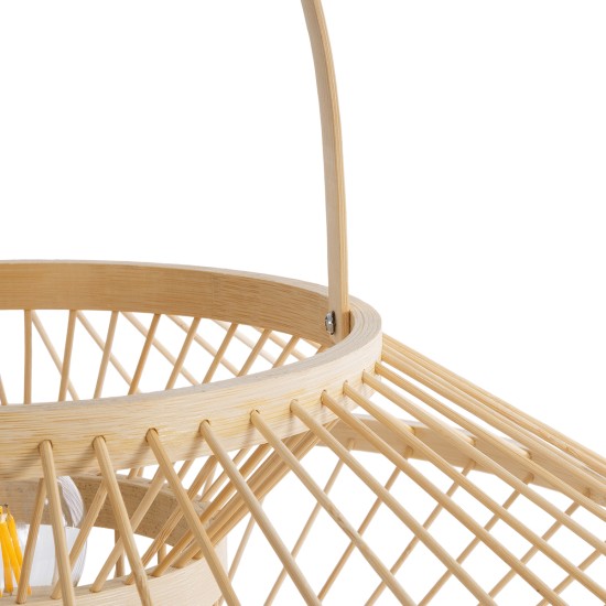 SORENIA 02005 Boho Επιδαπέδιο Φωτιστικό με Ντουί 1 x E27 AC 220-240V IP20 - Μπεζ - Μ50 x Π50 x Υ18cm