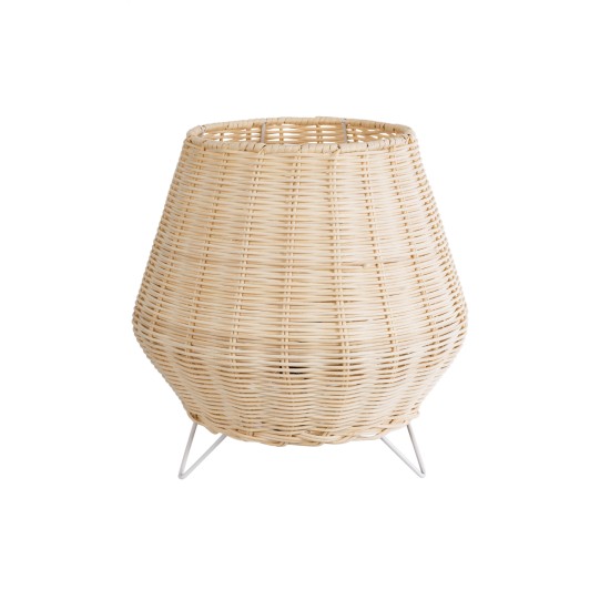 BOLSON 02010 Boho Επιδαπέδιο Φωτιστικό με Ντουί 1 x E27 AC 220-240V IP20 - Μπεζ & Λευκό - Μ30 x Π30 x Υ30cm