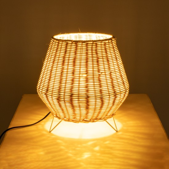 BOLSON 02010 Boho Επιδαπέδιο Φωτιστικό με Ντουί 1 x E27 AC 220-240V IP20 - Μπεζ & Λευκό - Μ30 x Π30 x Υ30cm