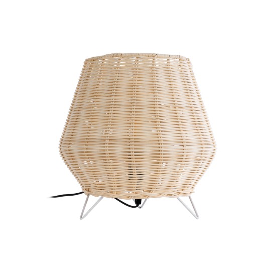 BOLSON 02010 Boho Επιδαπέδιο Φωτιστικό με Ντουί 1 x E27 AC 220-240V IP20 - Μπεζ & Λευκό - Μ30 x Π30 x Υ30cm