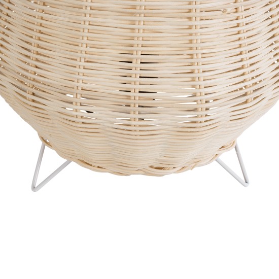 BOLSON 02010 Boho Επιδαπέδιο Φωτιστικό με Ντουί 1 x E27 AC 220-240V IP20 - Μπεζ & Λευκό - Μ30 x Π30 x Υ30cm