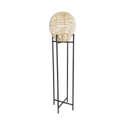 NERINA 02016 Boho Επιδαπέδιο Φωτιστικό με Ντουί 1 x E27 AC 220-240V IP20 - Μαύρο & Μπεζ - Μ40 x Π40 x Υ160cm