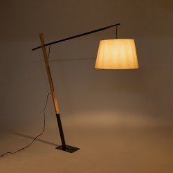 KELSIE 02030 Μοντέρνο Επιδαπέδιο Φωτιστικό με Ντουί 1 x E27 AC 220-240V IP20 - Μαύρο & Μπεζ - Μ40 x Π125 x Υ140cm