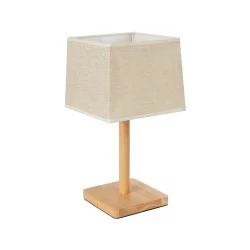 KOLIPE 02038 Boho Επιτραπέζιο Φωτιστικό Πορτατίφ με Ντουί 1 x E27 AC 220-240V IP20 - Μπεζ - Μ18 x Π18 x Υ25cm